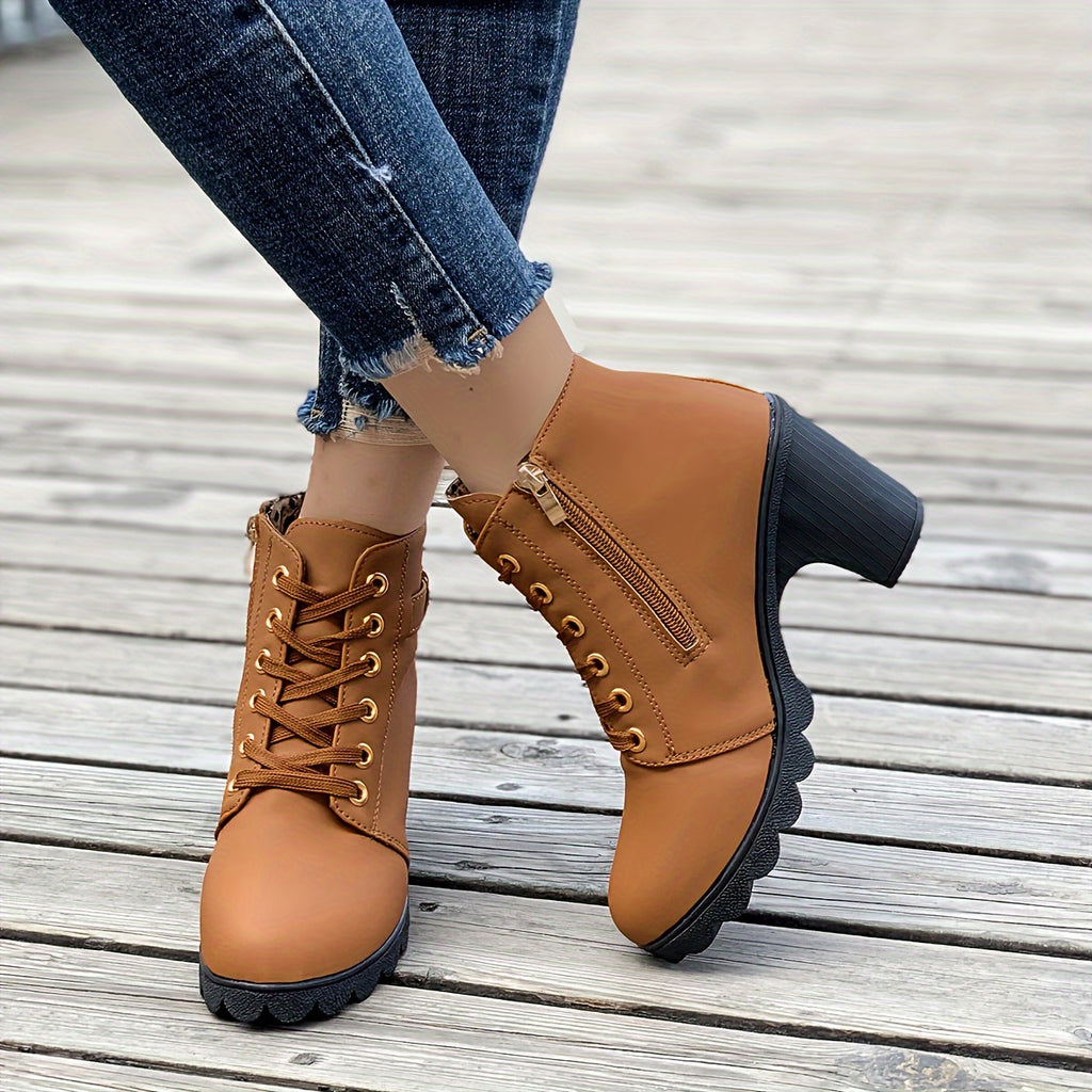 Chunky Heel Ankle Boots