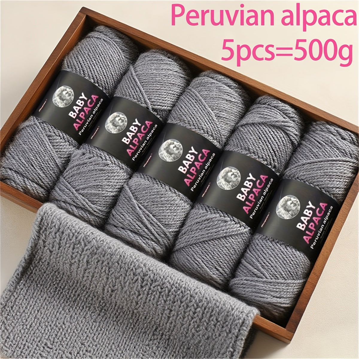 500g (5 Balls) Luxury Alpaca Wool Yarn