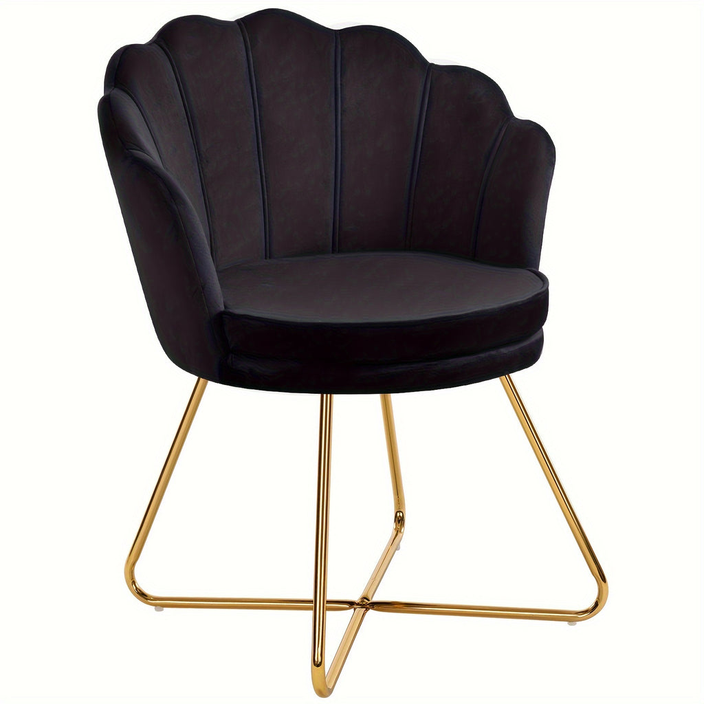 Shell Shape Velvet Dressing Chair