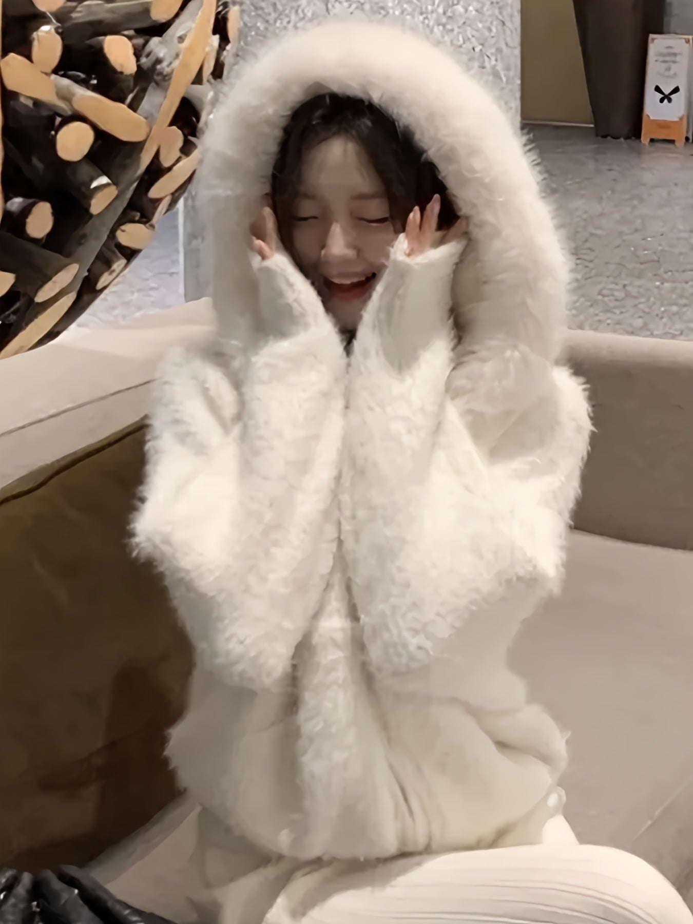 Fleece-Lined Hooded Sweater