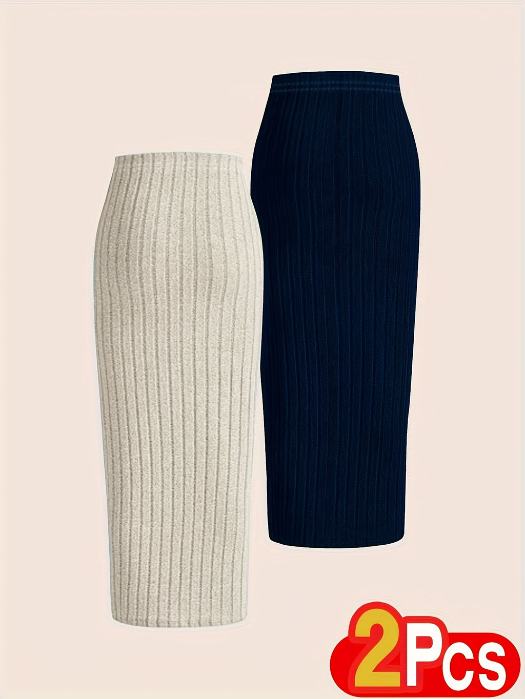 High-Waisted Stretch Pencil Skirt Set