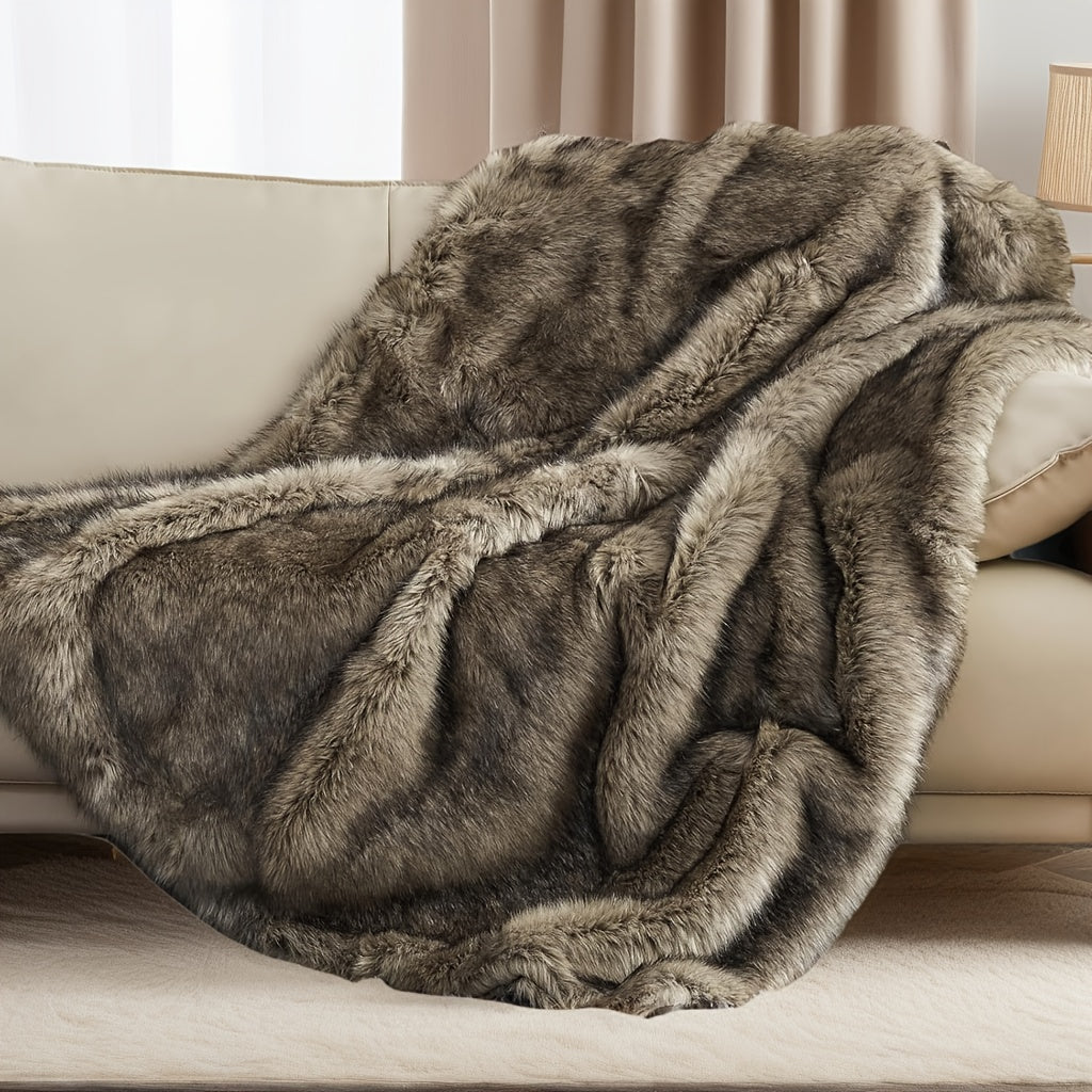 Reversible Faux Fur Blanket