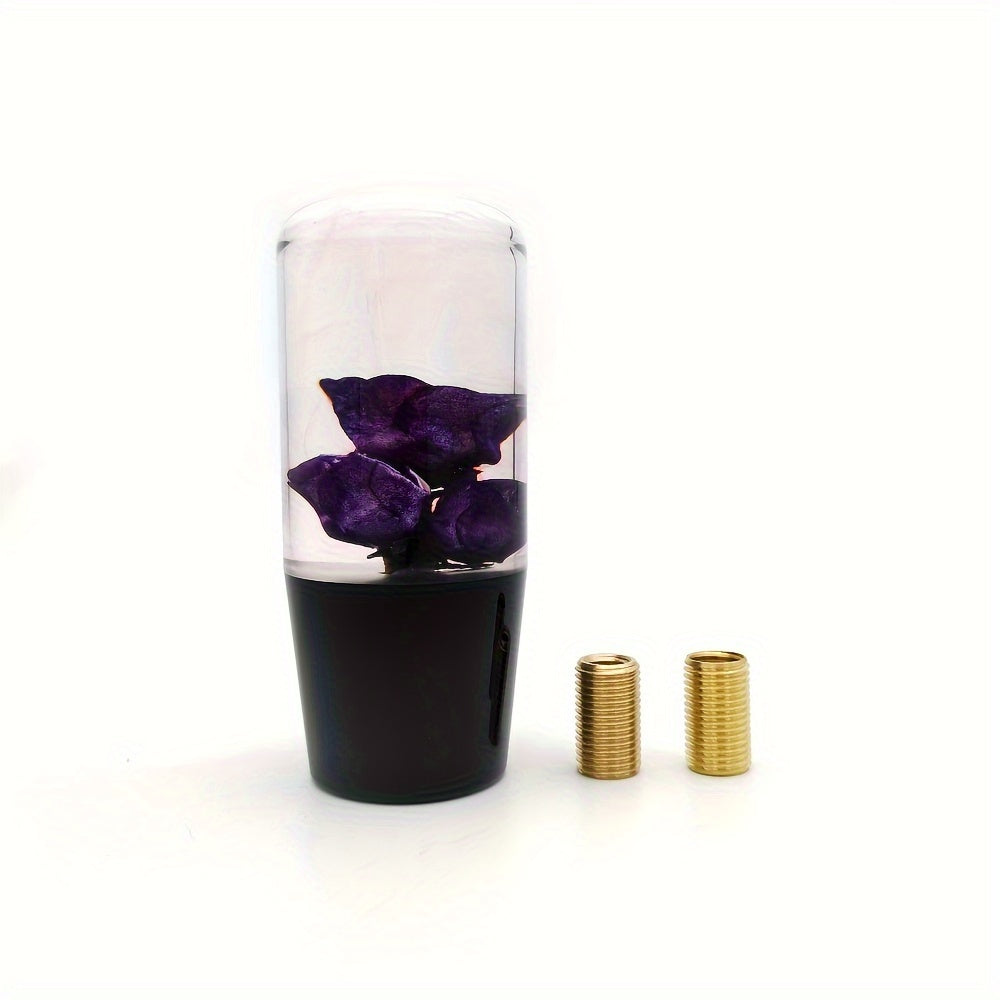 Unique Rose-Shaped 4" Resin Crystal Gear Shift Knob