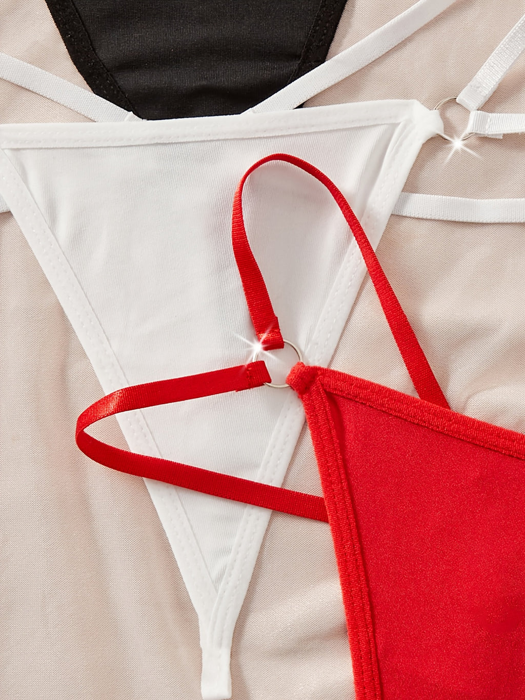 Sliky Fiber Fabric Heart Cut-Out Panties