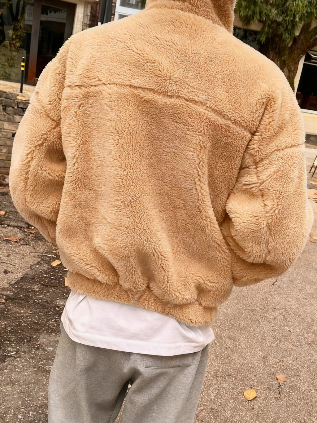 Jacket with Stand Collar & Full-Zip Front