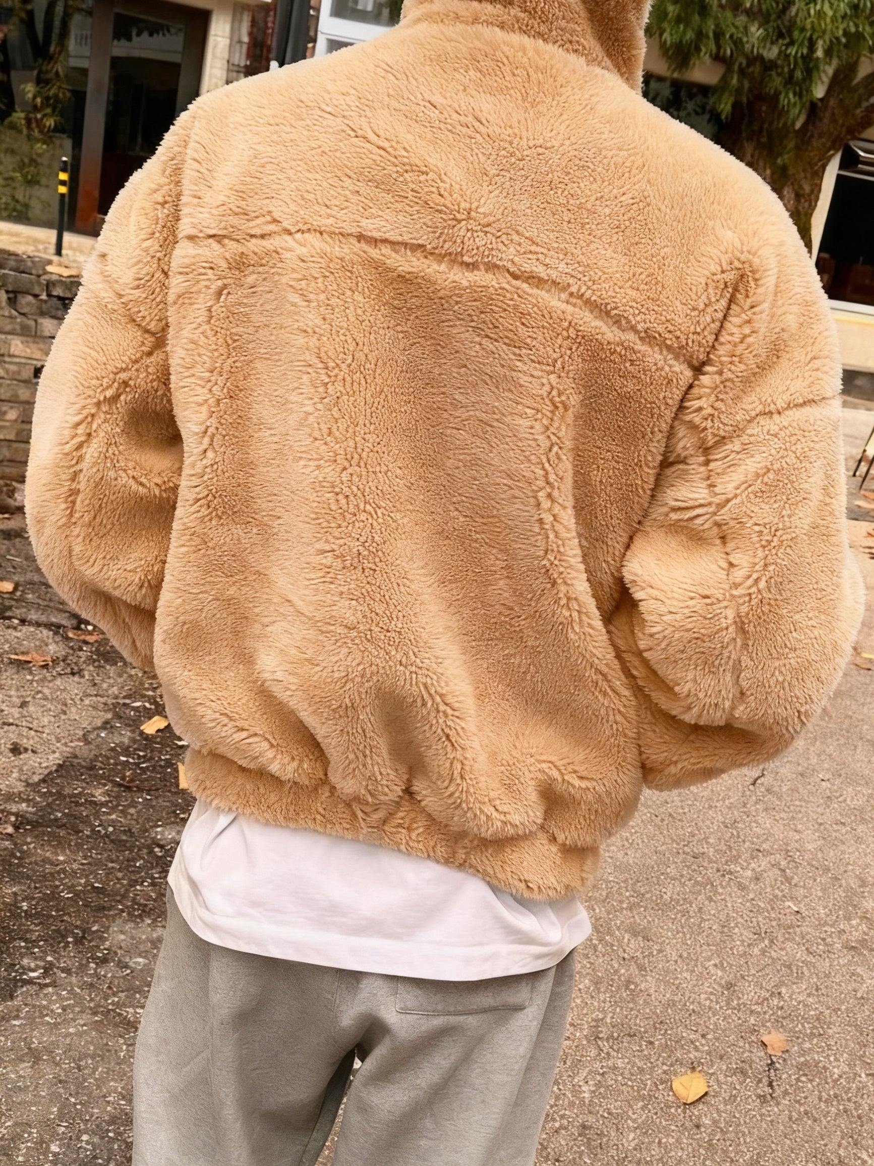 Jacket with Stand Collar & Full-Zip Front