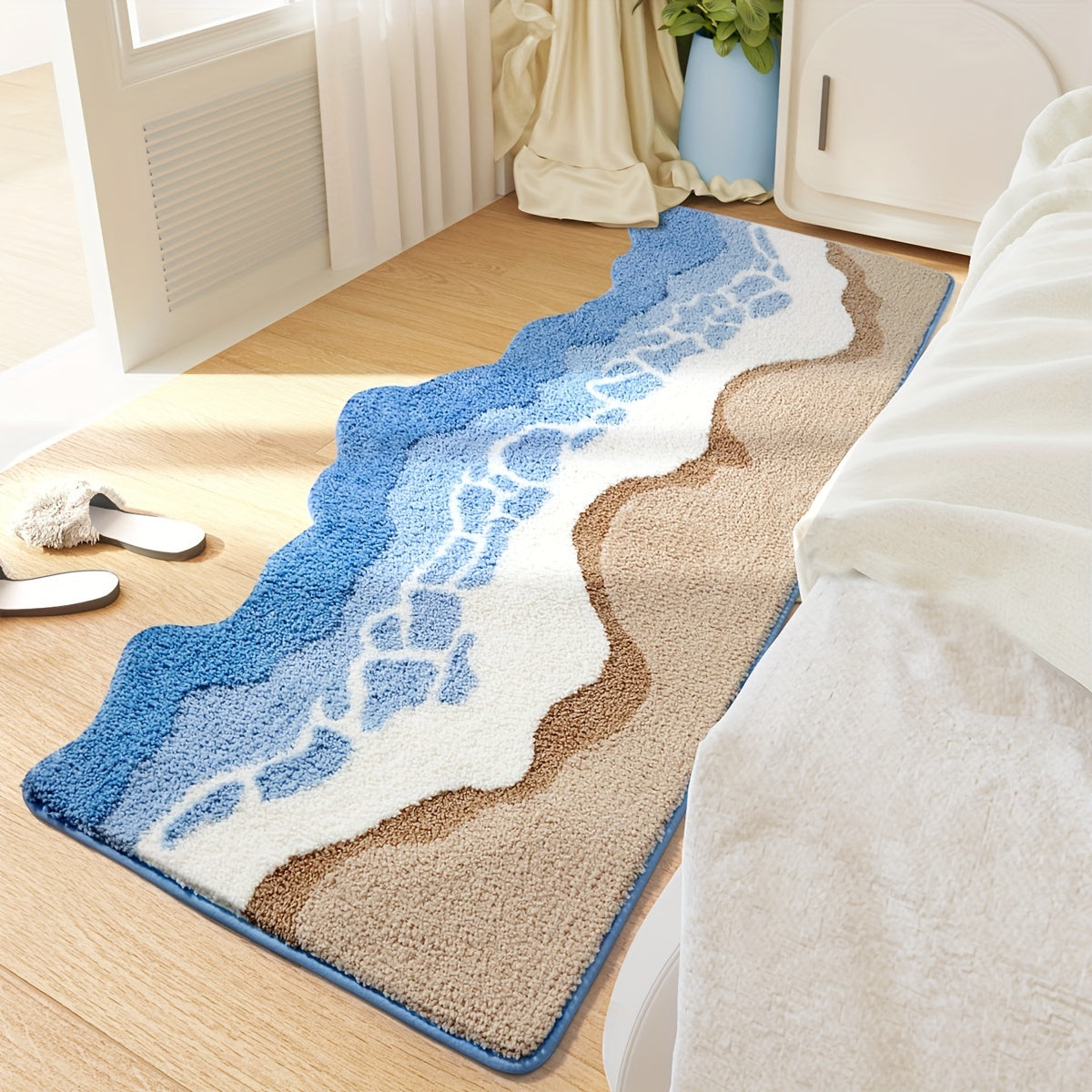 {1pc} Seashore Plush Bath Mat