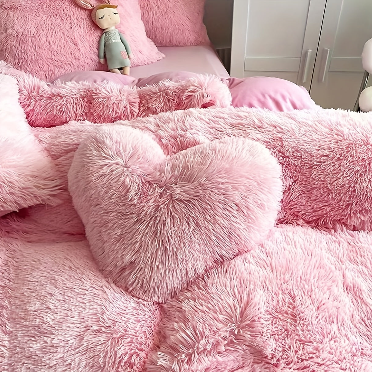 {3/4pcs} Faux Down Comforter Set