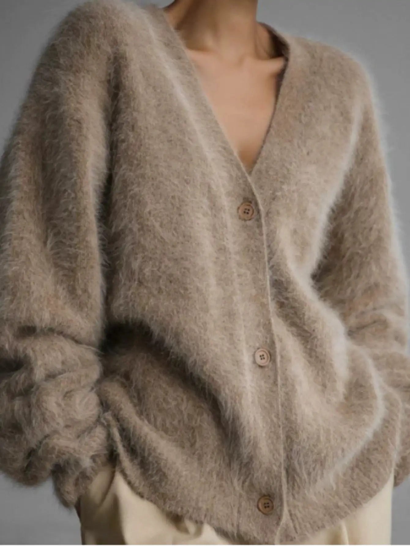 Faux Mink Cardigan