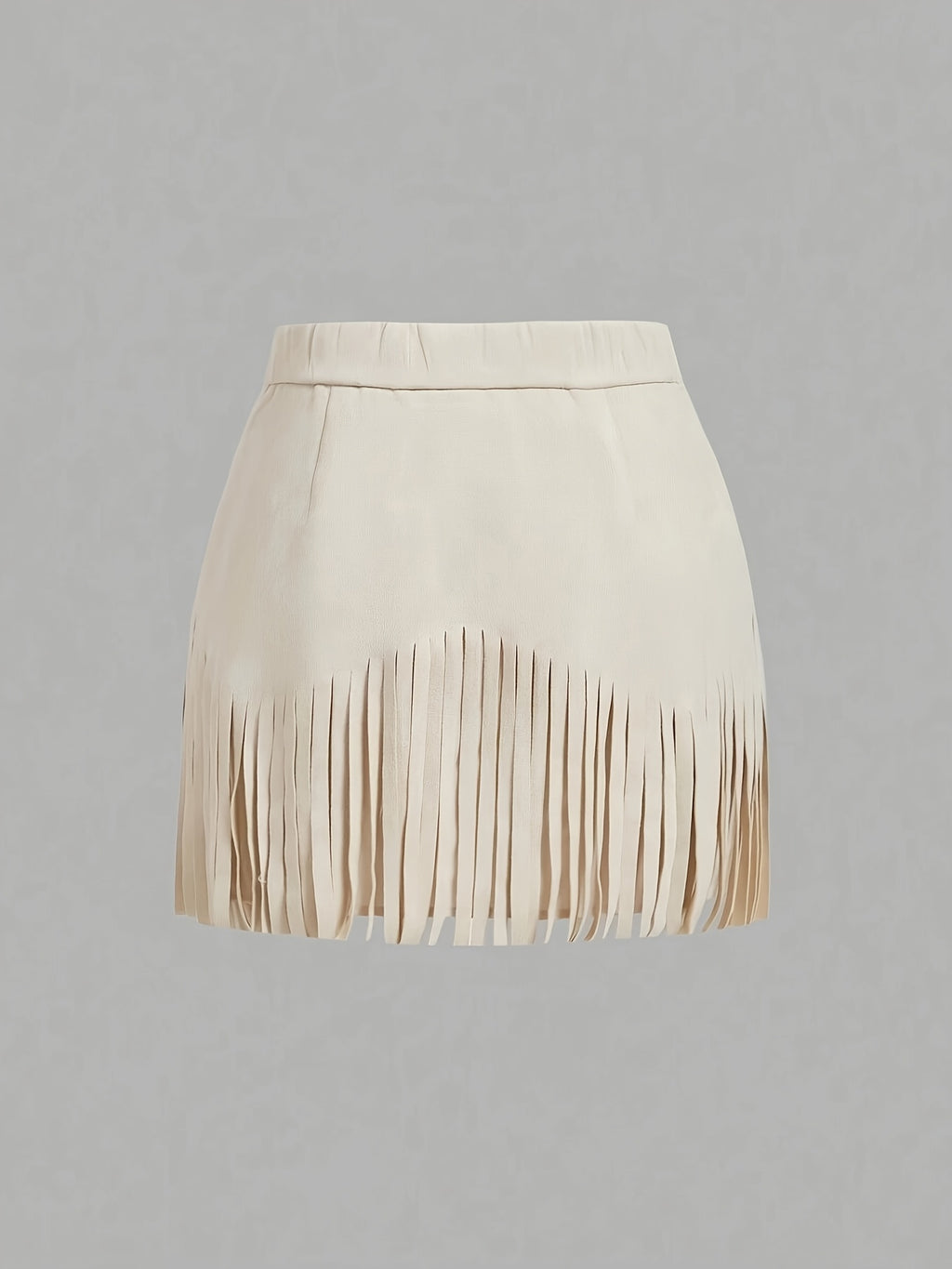 Women's Vintage Rivet Tassel Brown A-Line Skirt