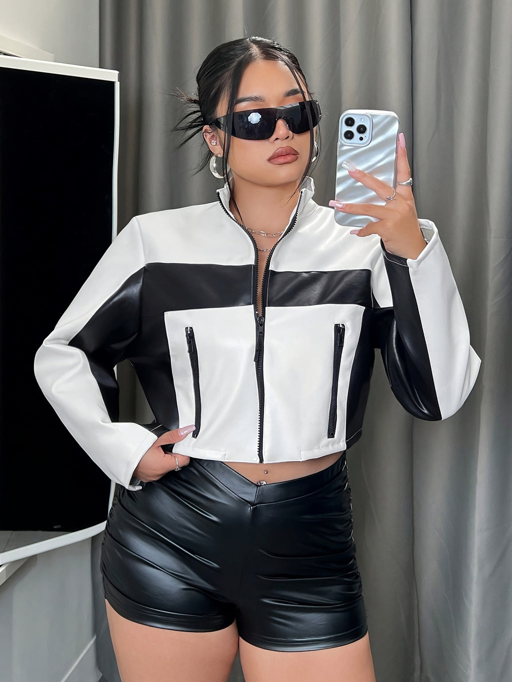 Two-Tone Biker Jacket