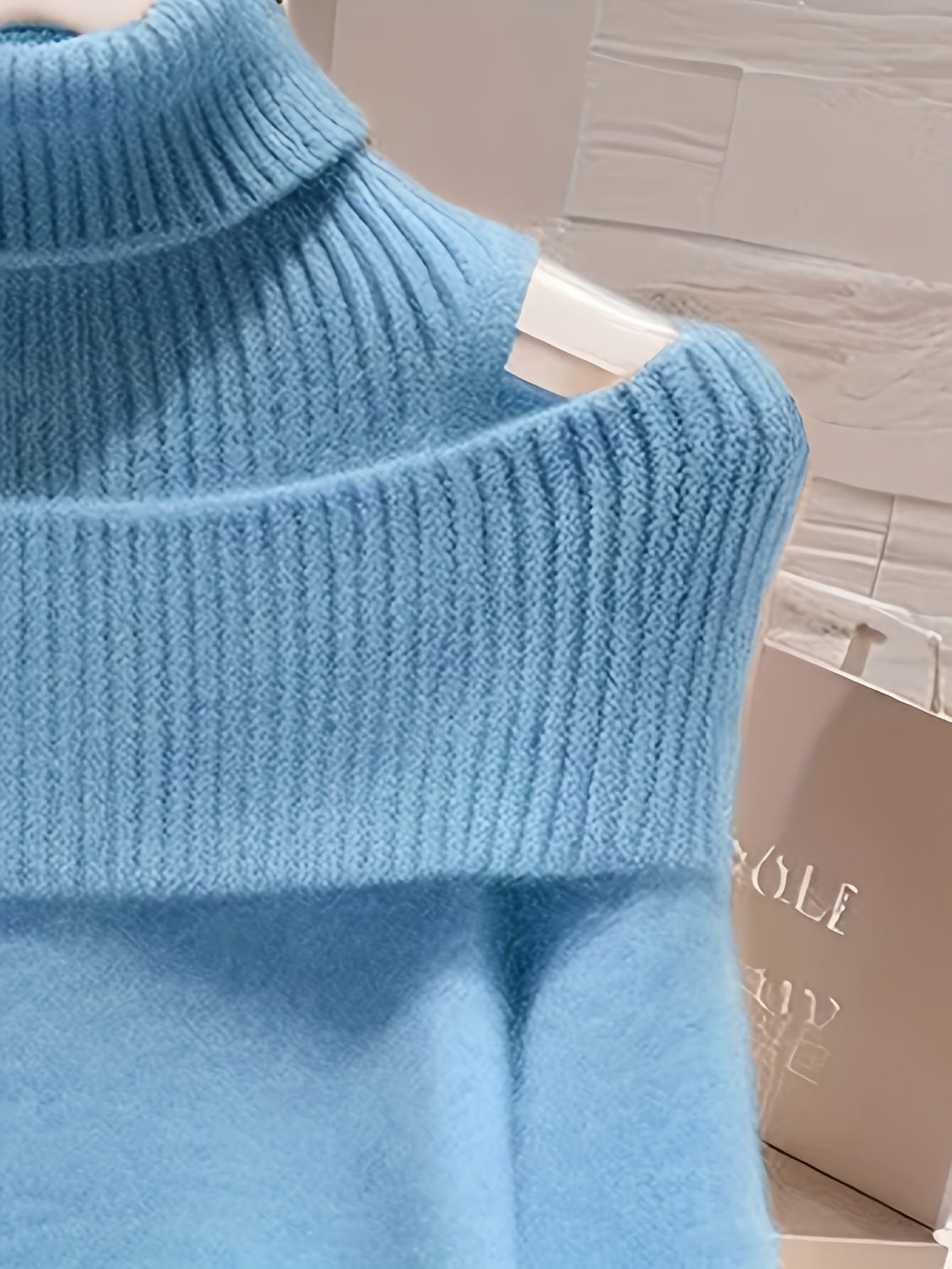 High-Neck Turtleneck Sweater