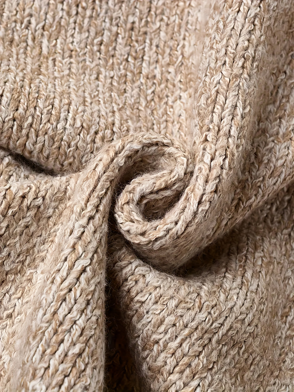 Oversized Beige & White Leopard Print (Brown/Black) Cable- Sweater