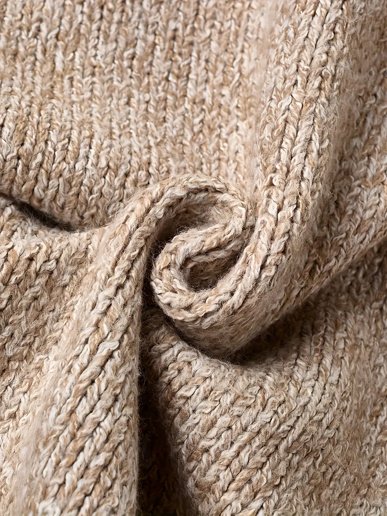 Oversized Beige & White Leopard Print (Brown/Black) Cable- Sweater