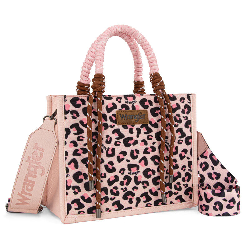 Leopard Weekender Tote Bag with Adjustable Strap