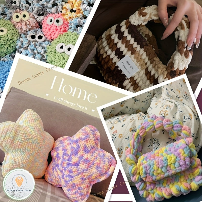 {4pcs} Soft & Thick 100% Polyester Chunky Yarn