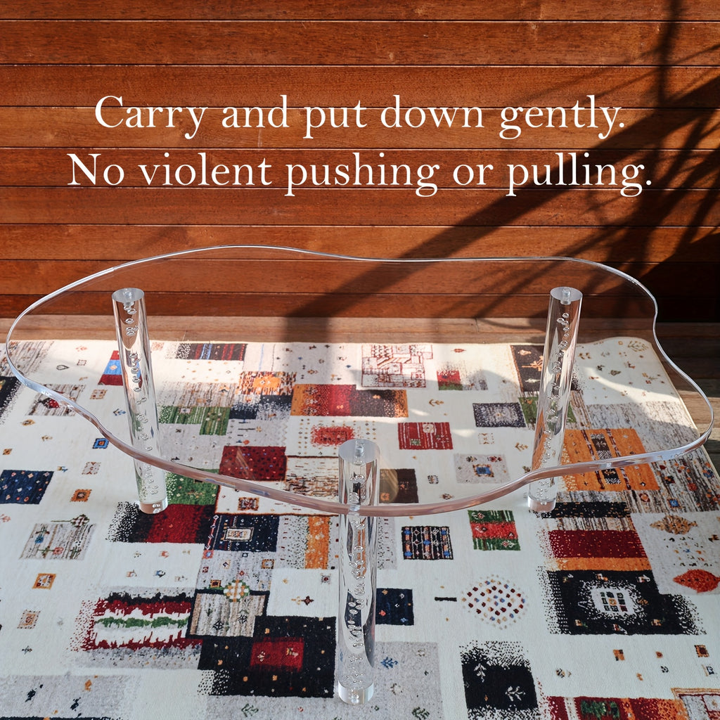 39.2'' Clear Acrylic Coffee Table