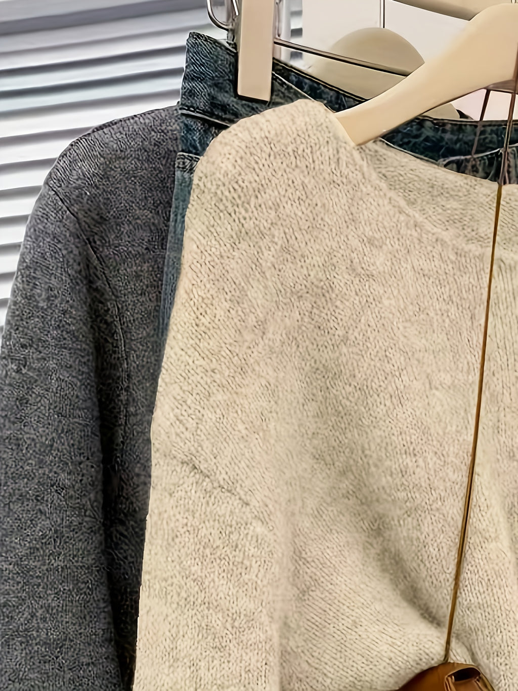 2025 New Christmas Casual Versatile Pullover Soft Short Sweater for Women Autumn Winter Base Layer