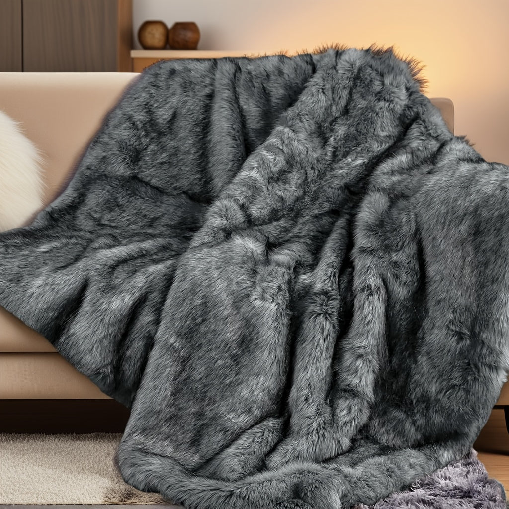 Reversible Faux Fur Blanket