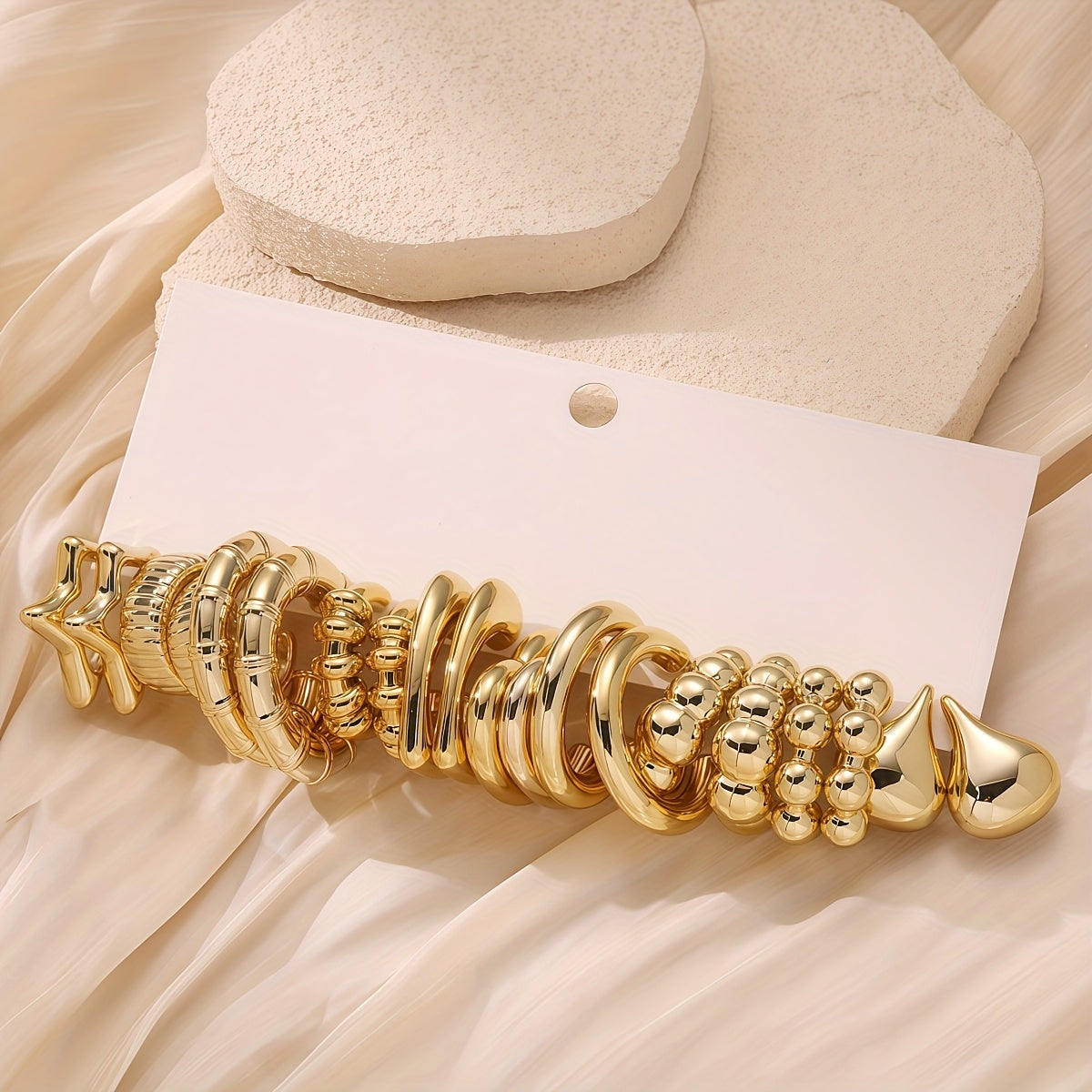 1/10/30 Pairs Resin Retro Style Earrings Set