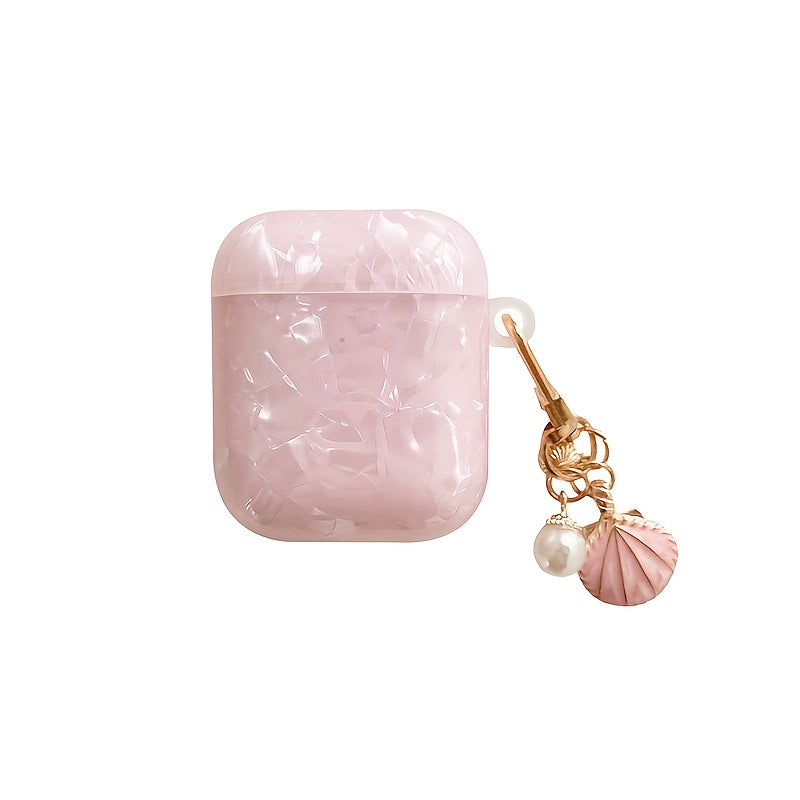 Pink Shell Pattern Plus Shell Pendant Case