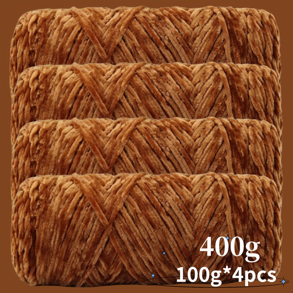 {4pcs} 400g/14.1oz Ultra Soft Fleece Yarn