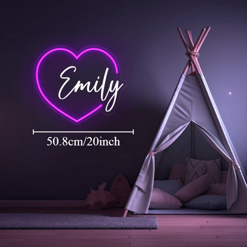 Customizable Heart-Shaped Neon Sign