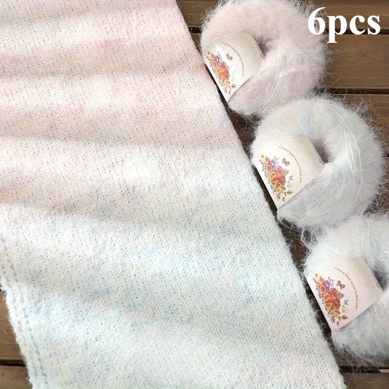 {6pcs} Soft Multicolor Gradient Yarn