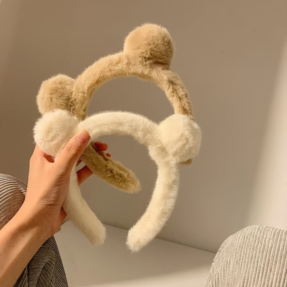 {2pcs} Plush Bear Ear Headbands