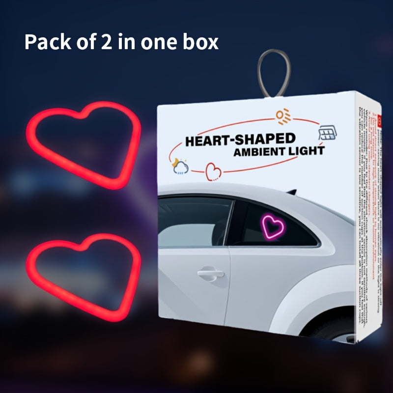 {2pcs} Car Interior Neon Heart Lights