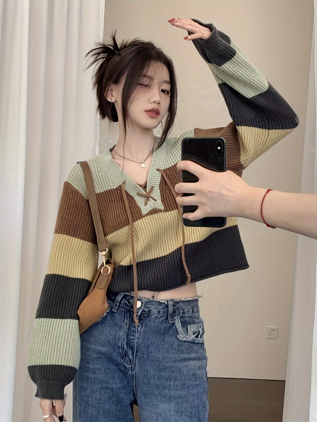 Cozy Striped V-Neck Sweater