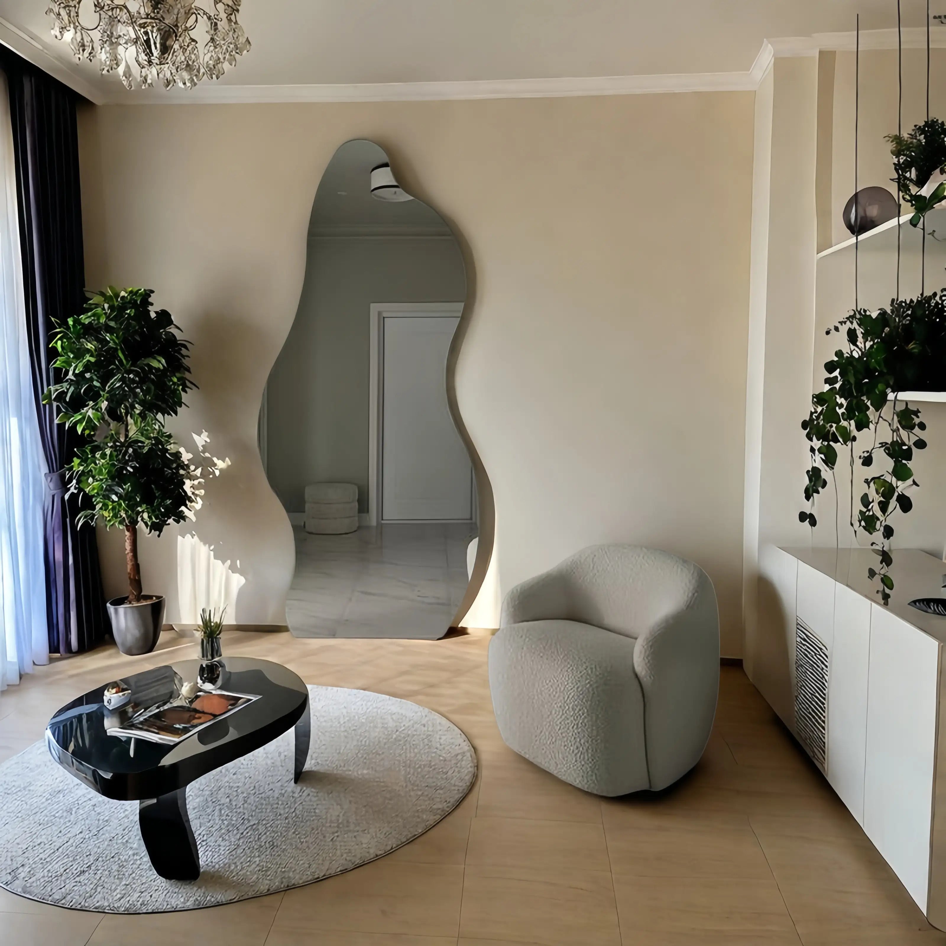 Modern Minimalist Acrylic Frameless Wall Mirror