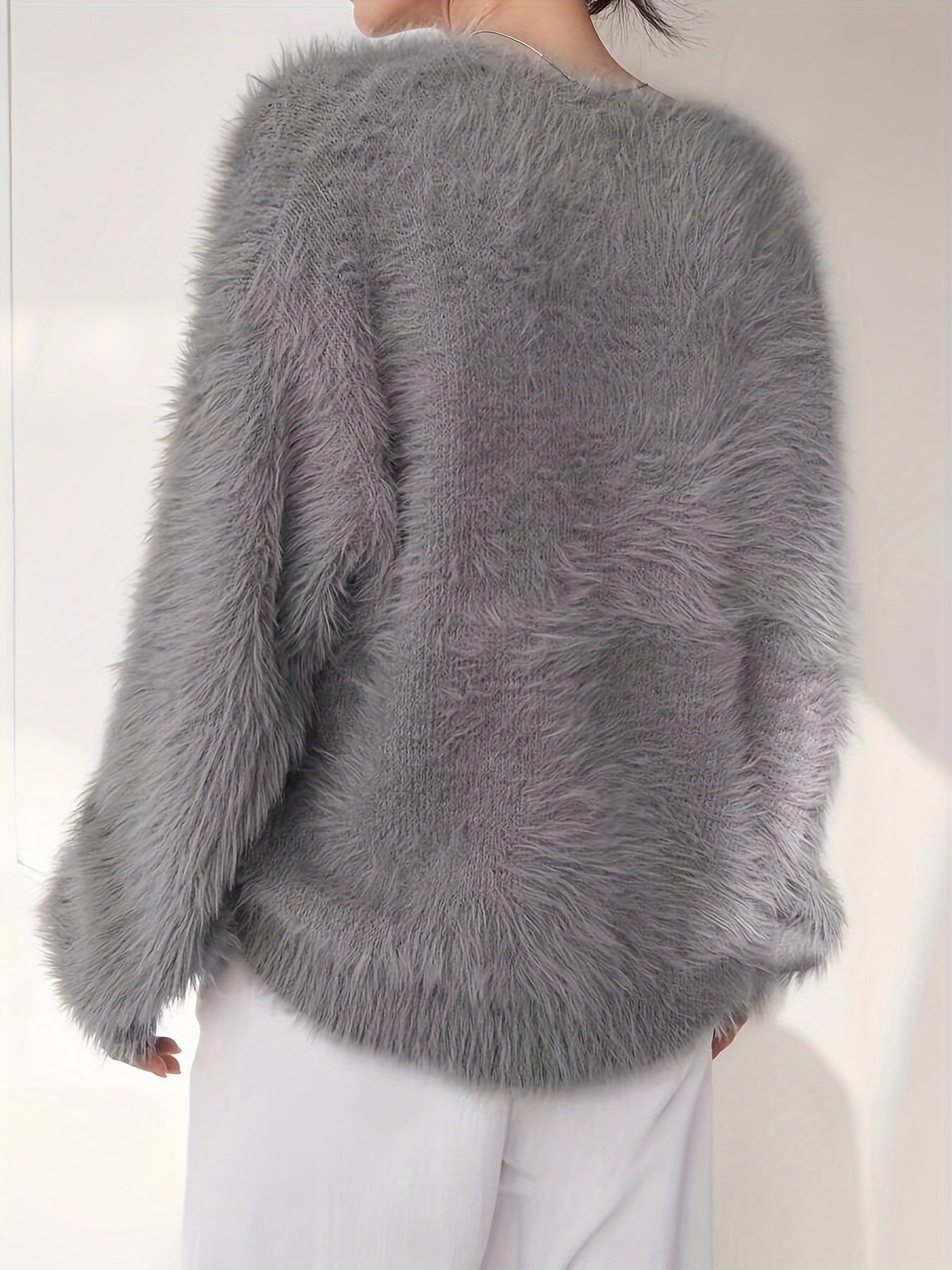 Faux Fur Mink-like Pullover Sweater