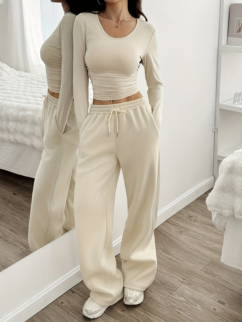 Women's Casual Long Sleeve Pants Set