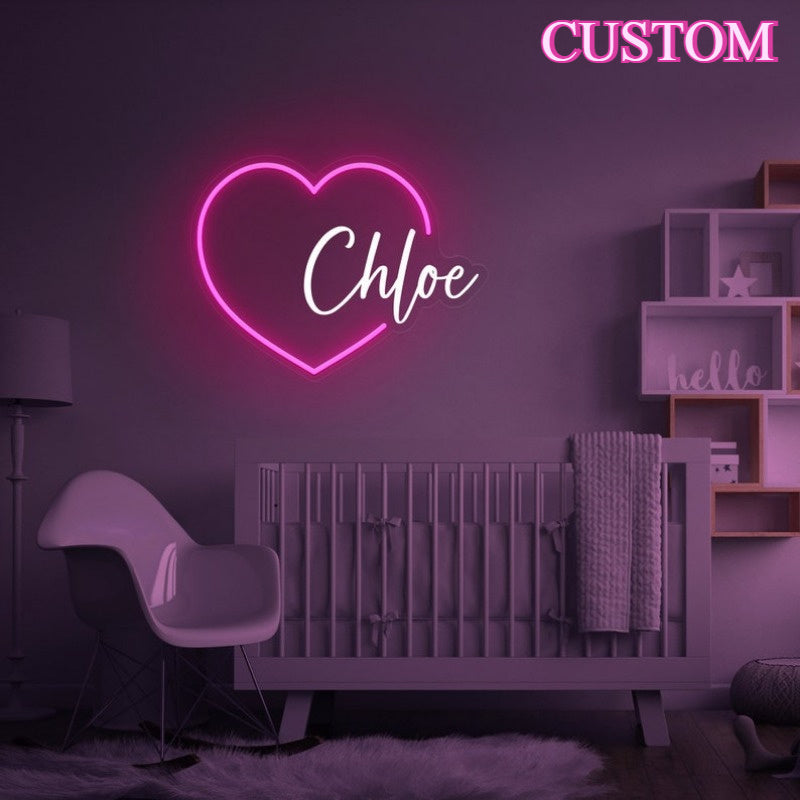 Customizable Heart-Shaped Neon Sign