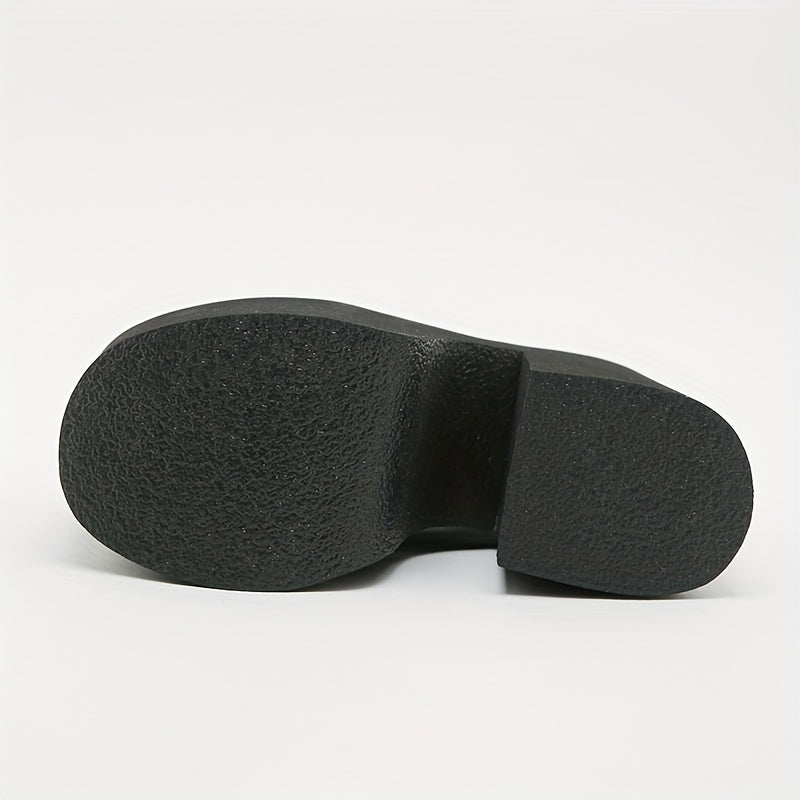 High-Heeled Platform Shoes with Thick Heels And Round Toes