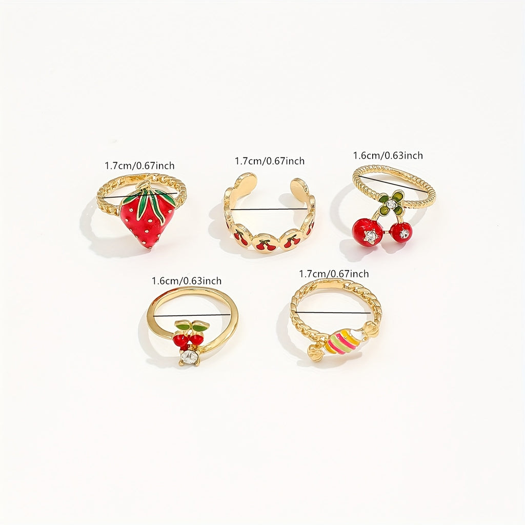 {5pcs} Fashion Rings Set