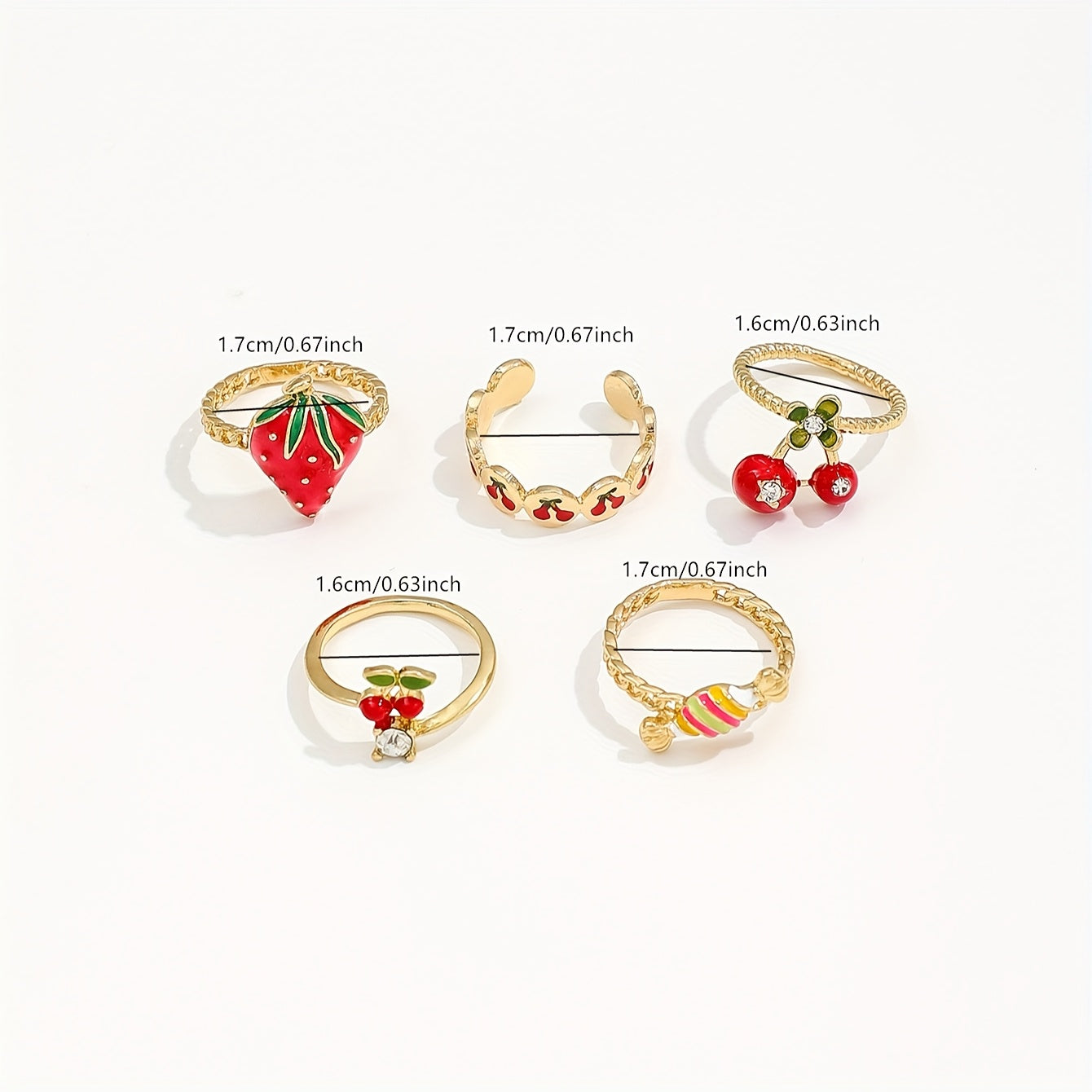 {5pcs} Fashion Rings Set