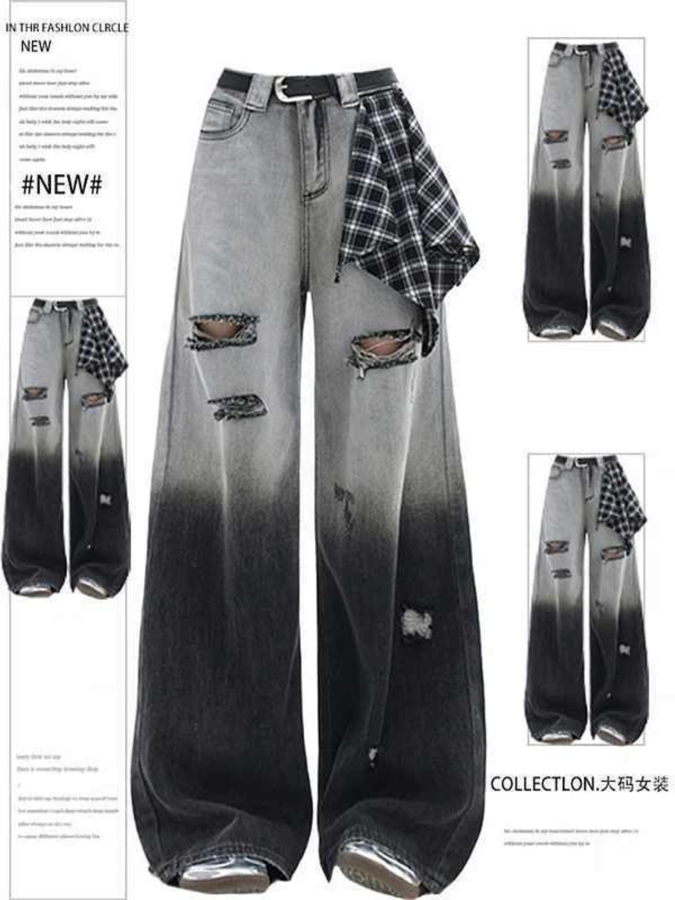 High-Waisted Wide-Leg Jeans