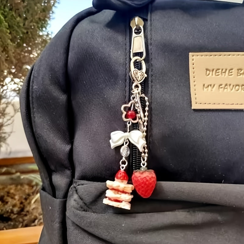 Handmade Strawberry Cake Keychain