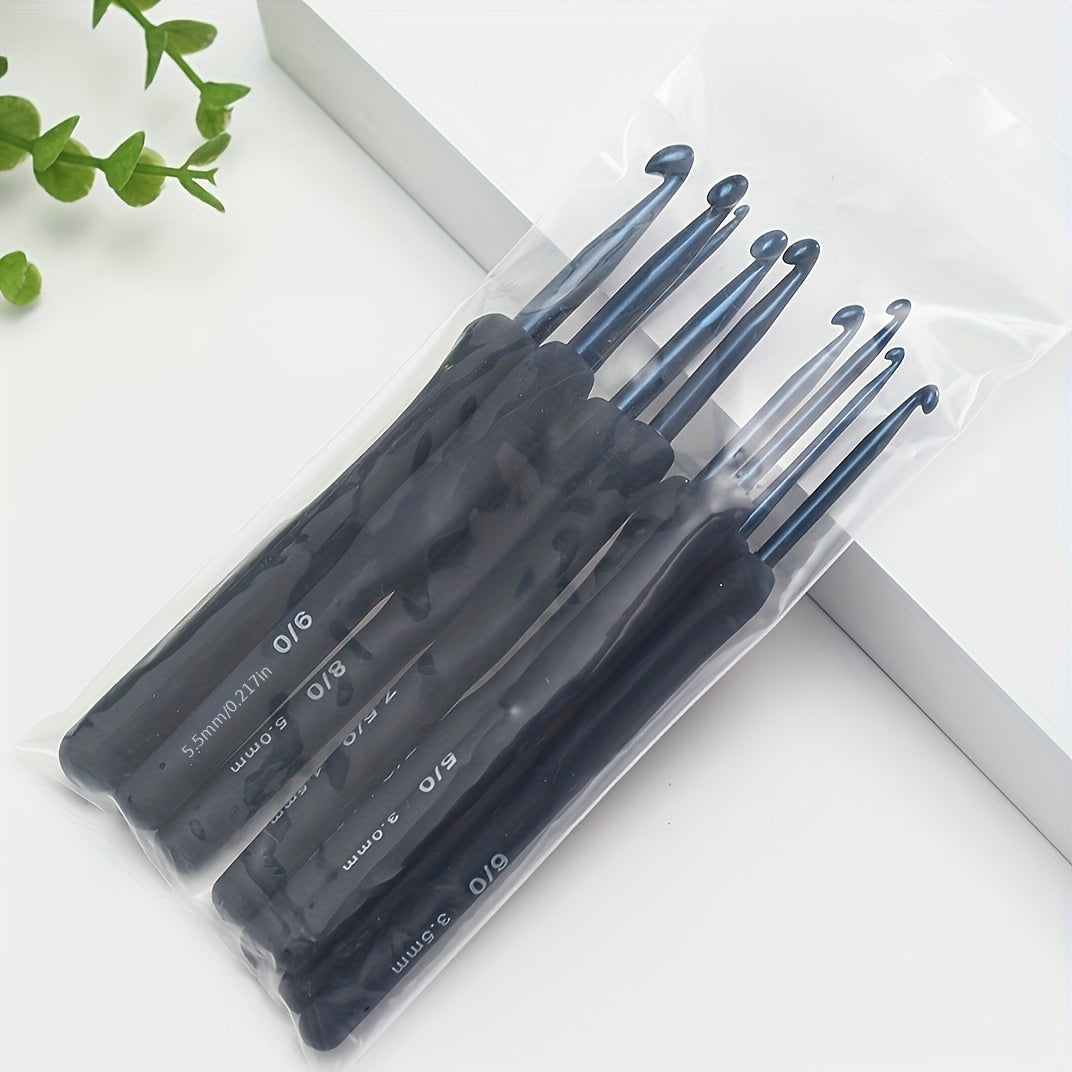 9pcs ComfortGrip Crochet Hooks Set