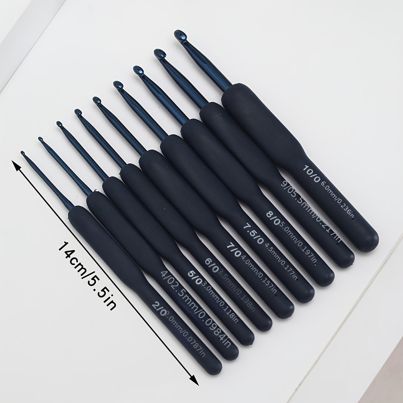 9pcs ComfortGrip Crochet Hooks Set