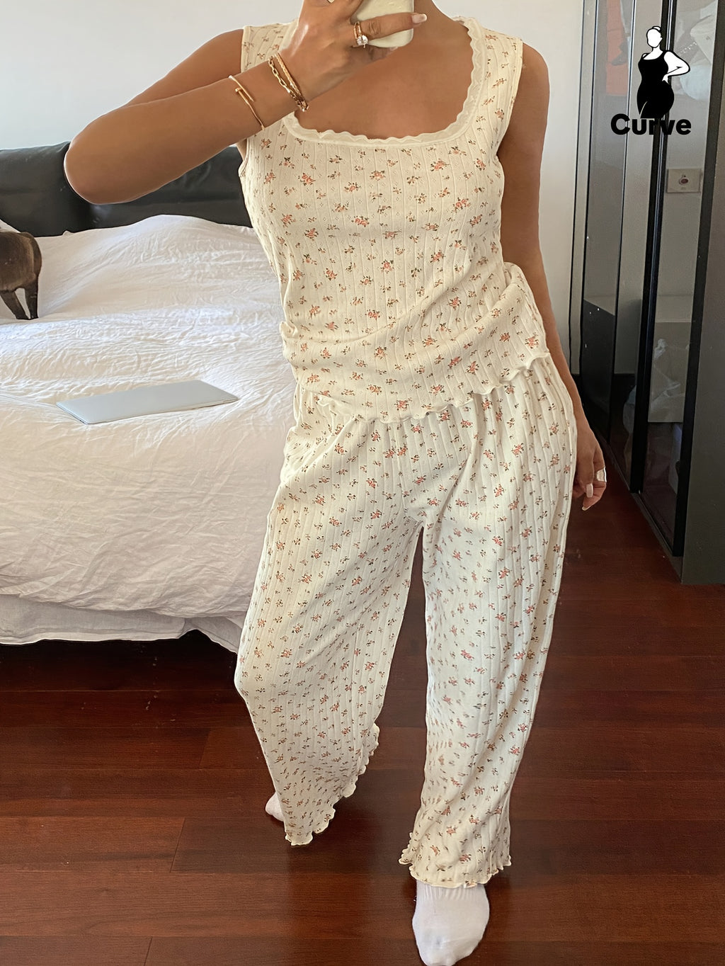 Floral Print Pajama Set