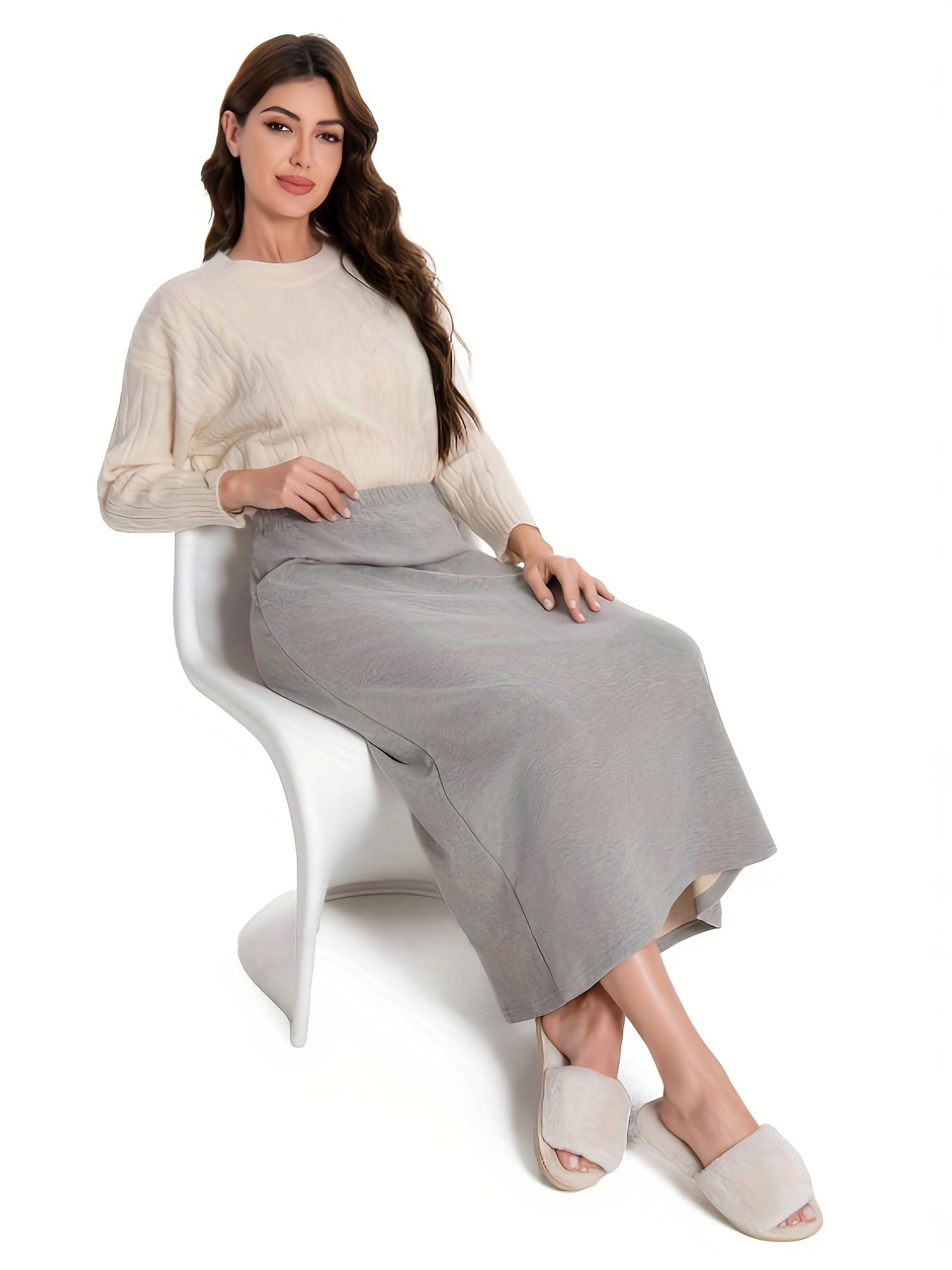 Fleece-Lined Thickened Warm Skirt