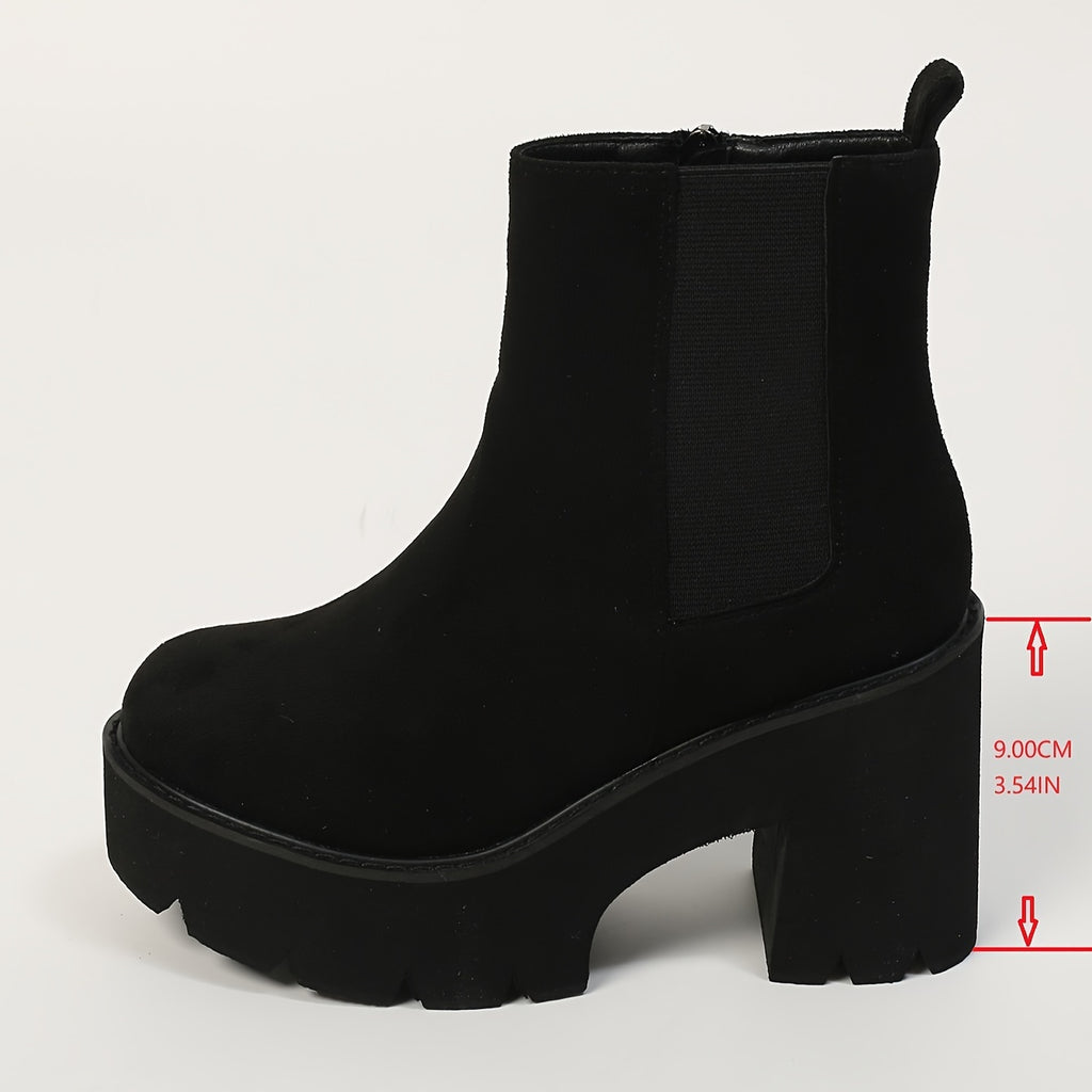 Solid Color Trendy Boots