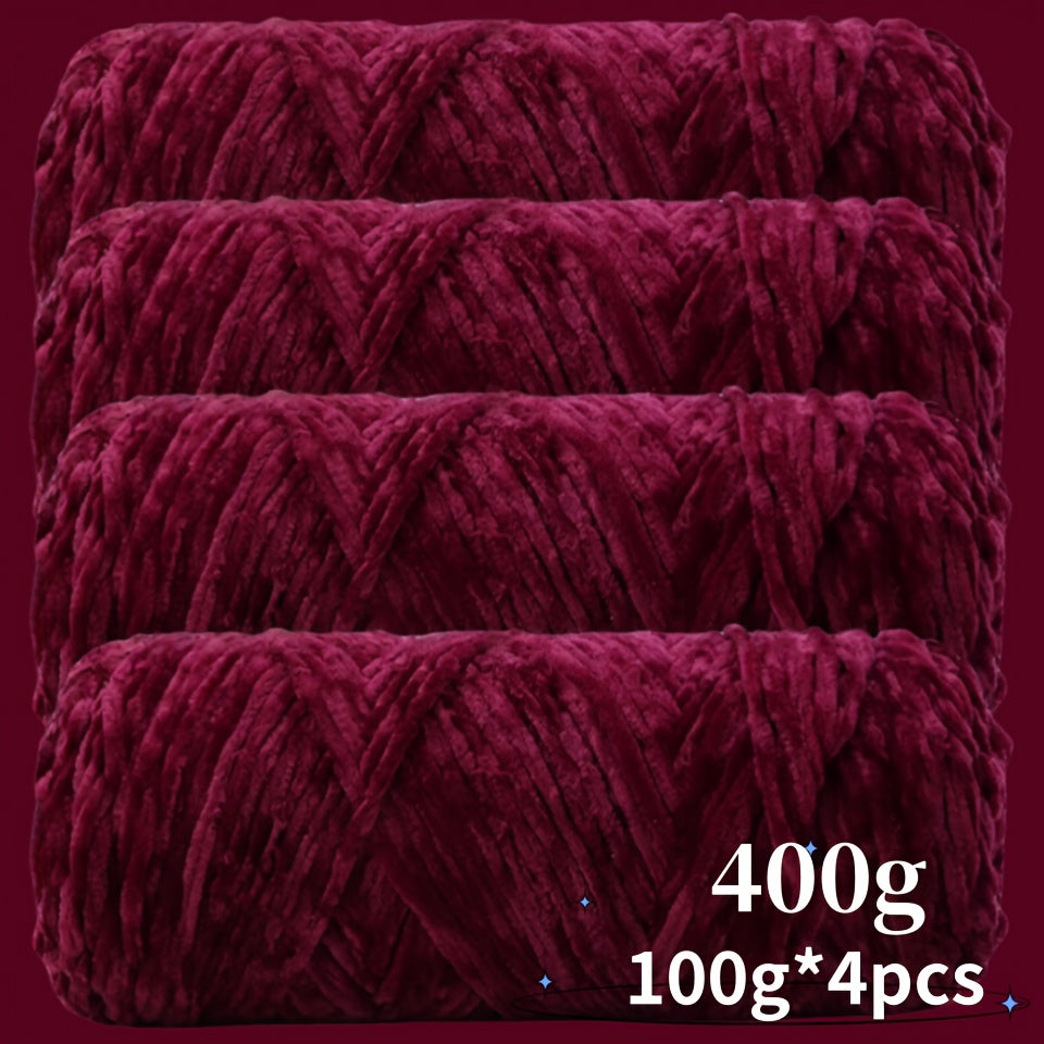 {4pcs} 400g/14.1oz Ultra Soft Fleece Yarn