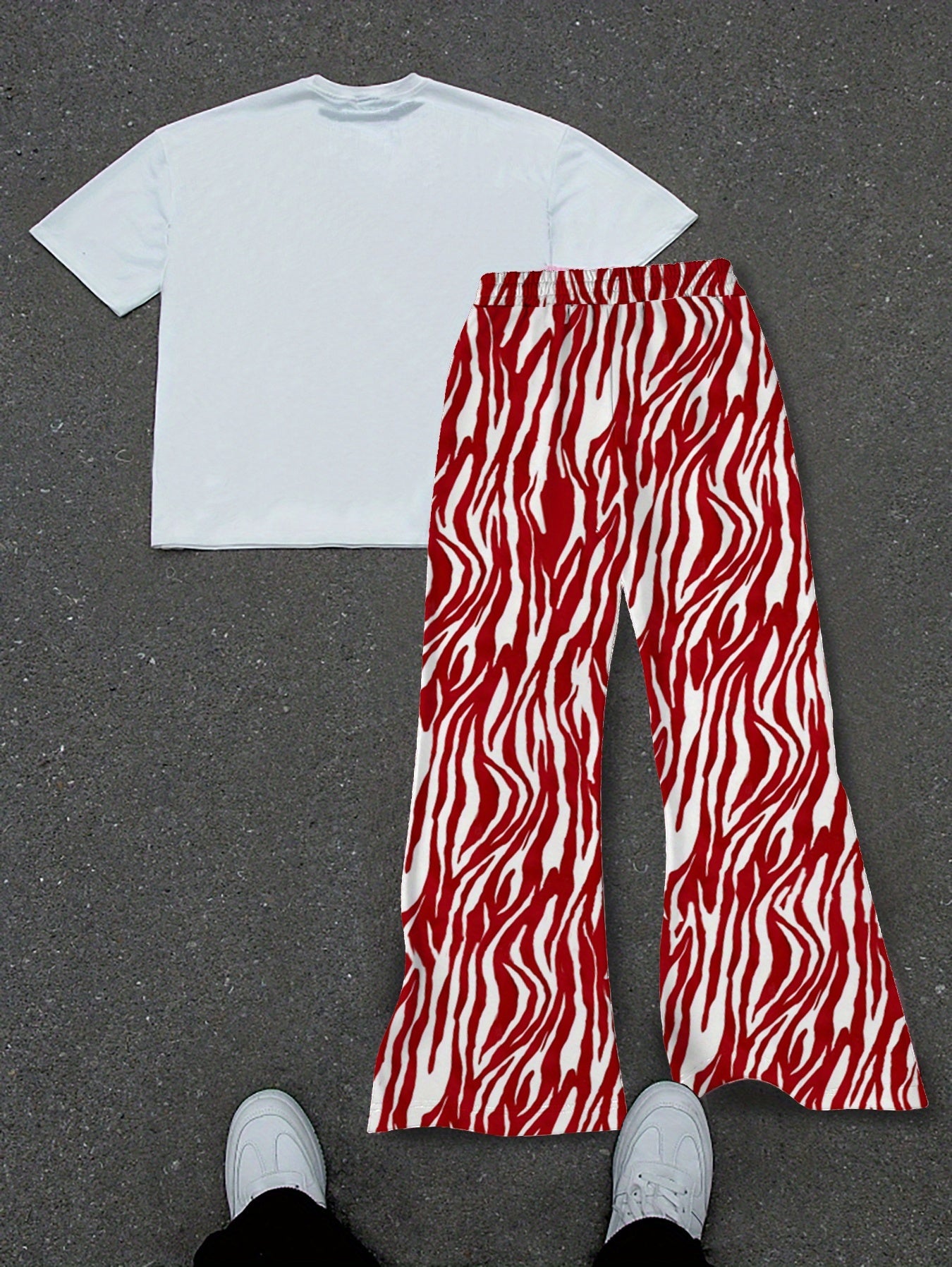 Short-Sleeved T-Shirt and Long Pants Set