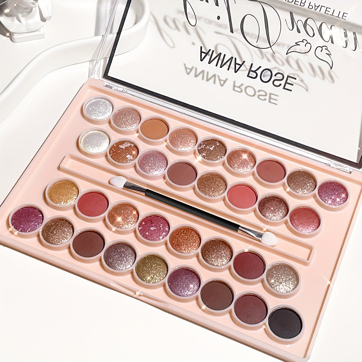 Highly Pigmented Eyeshadow Palette with 34 Shades