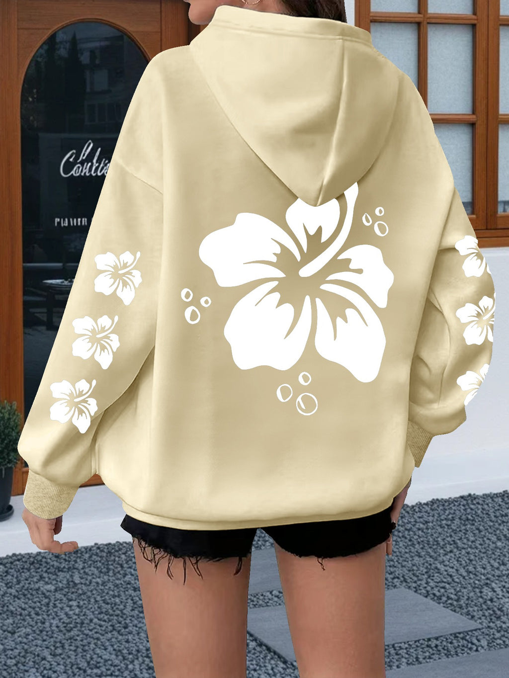 Floral Print Hoodie