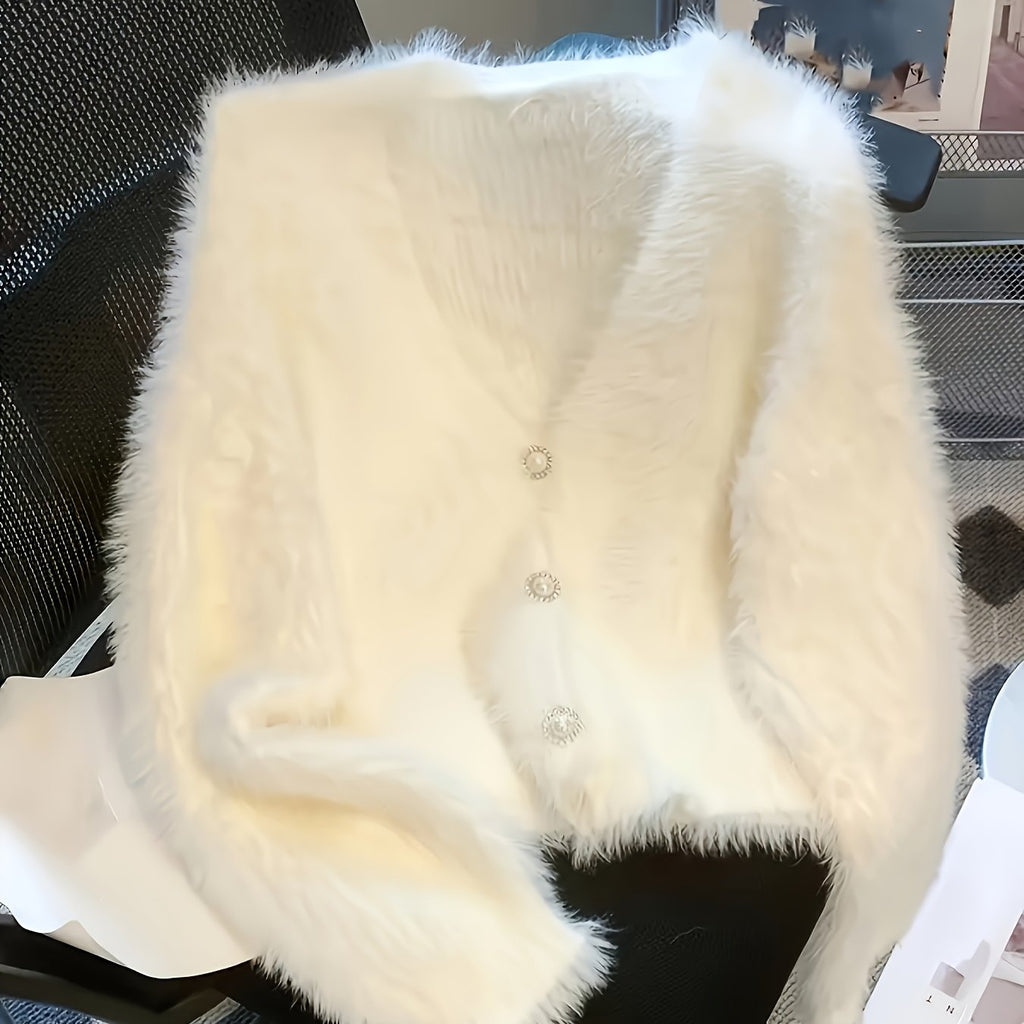 Faux Mink Cardigan